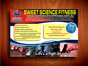 Sweet Science Fitness - Boxing/Adventure training flyer | Flyer Design by Amduat Design
