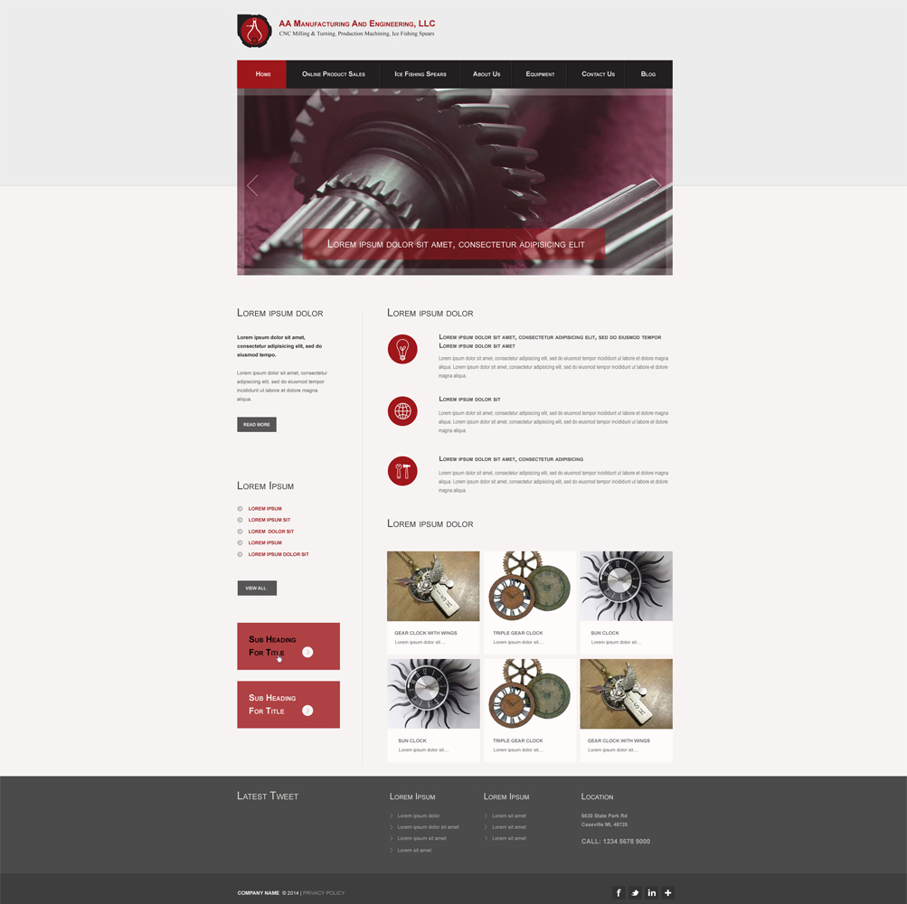 Web Design by aarsita for AA Manufacturing And Engineering, LLC | Design #3343202