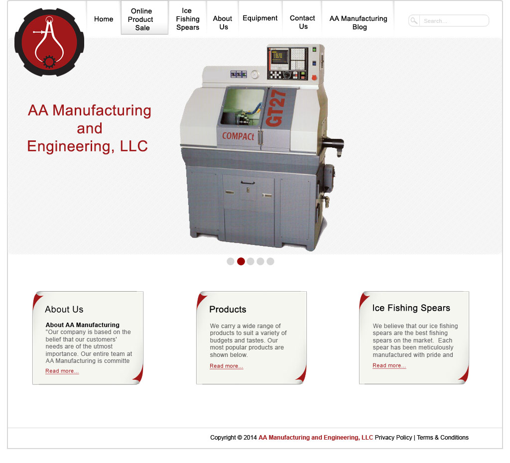 Web Design by Faisal Amin for AA Manufacturing And Engineering, LLC | Design #3439442