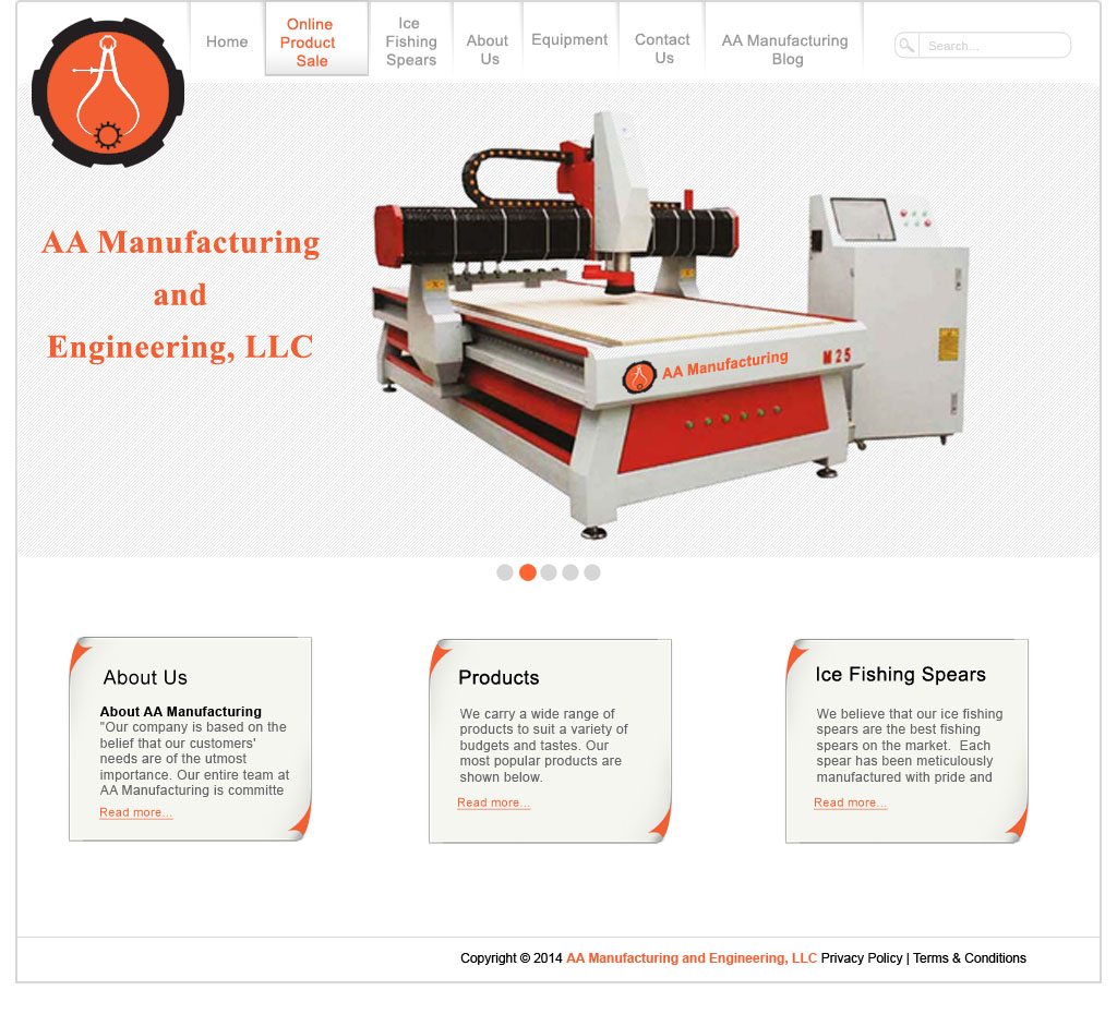 Web Design by Faisal Amin for AA Manufacturing And Engineering, LLC | Design #3445983