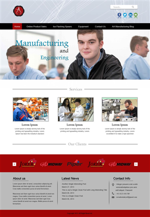 Web Design by GlobalTech for AA Manufacturing And Engineering, LLC | Design: #3381019