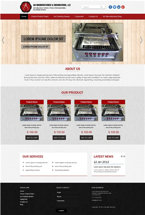 Web Design by GlobalTech for AA Manufacturing And Engineering, LLC | Design #3395879