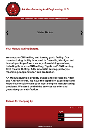 Web Design by FBM for AA Manufacturing And Engineering, LLC | Design: #3350886