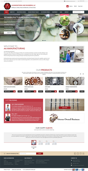 Web Design by Mayank Patel for AA Manufacturing And Engineering, LLC | Design #3436420