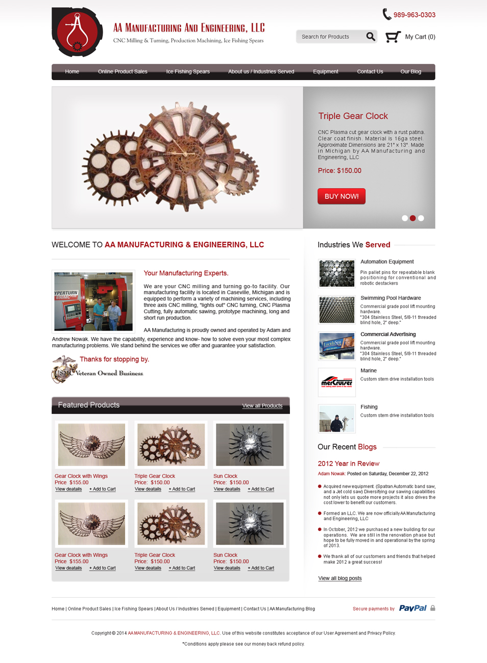 Web Design by Desire Design Solutions for AA Manufacturing And Engineering, LLC | Design #3343681