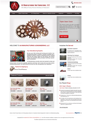 Web Design by Desire Design Solutions for AA Manufacturing And Engineering, LLC | Design: #3343681