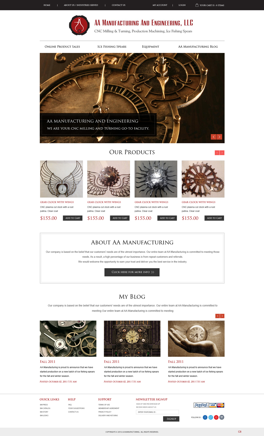 Web Design par pb pour AA Manufacturing And Engineering, LLC | Design #3360829