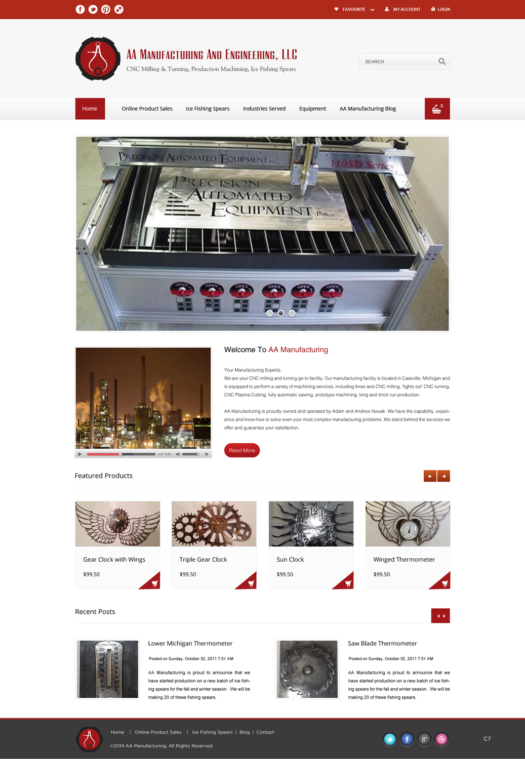 Web Design par pb pour AA Manufacturing And Engineering, LLC | Design #3360844