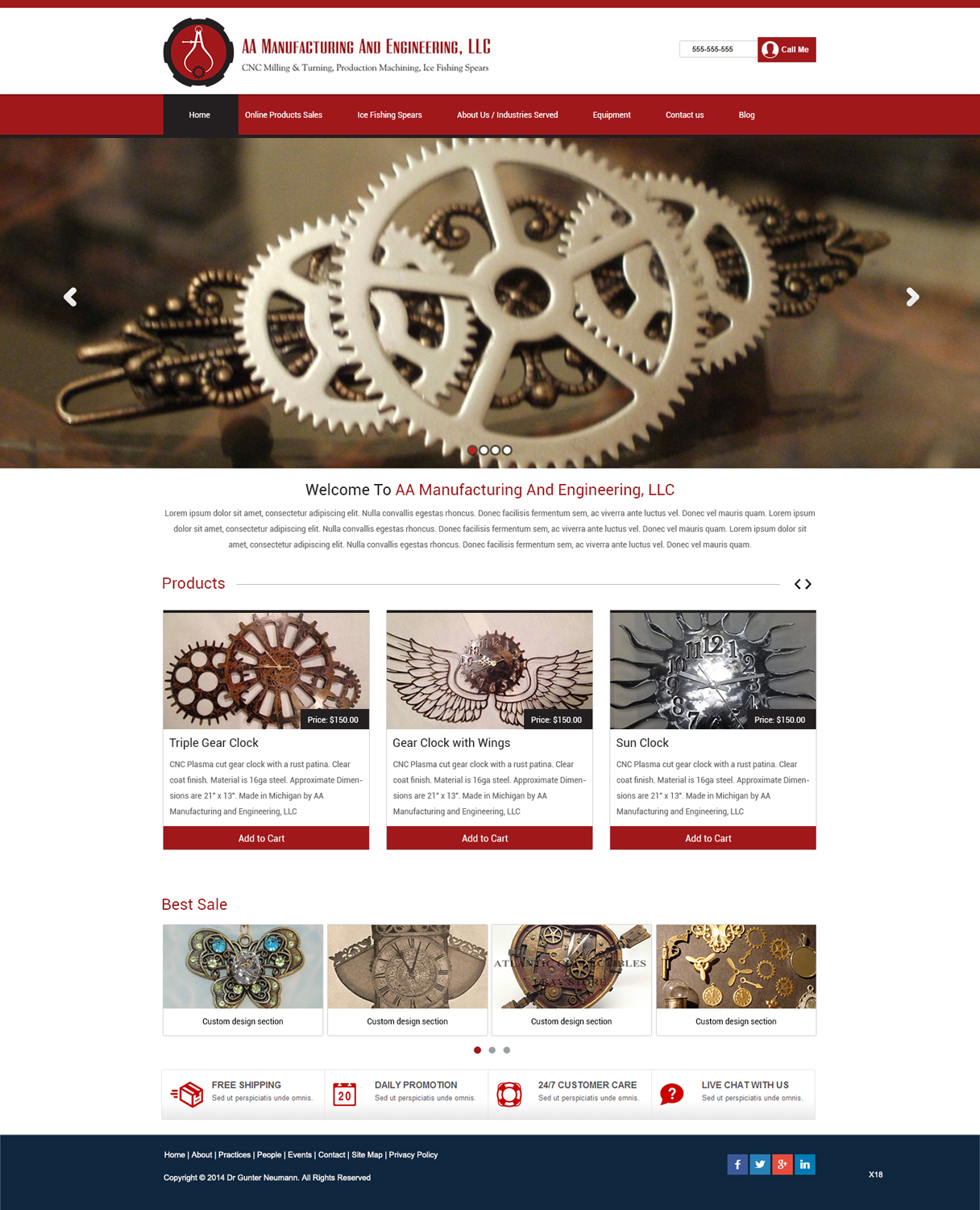 Web-Design von pb für AA Manufacturing And Engineering, LLC | Design #3360846