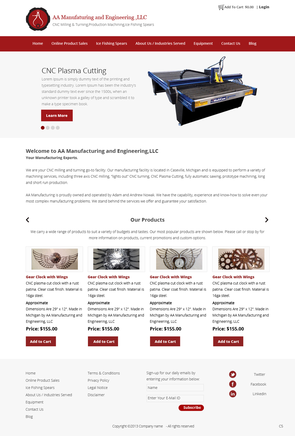 Web Design by pb for AA Manufacturing And Engineering, LLC | Design #3368432
