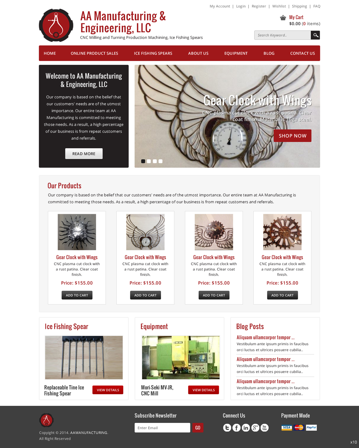 Diseño Web por pb para AA Manufacturing And Engineering, LLC | Diseño #3368446