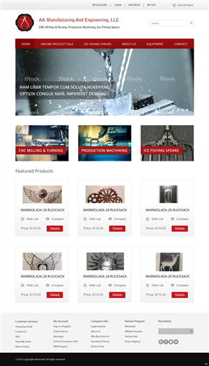 Web Design by pb for AA Manufacturing And Engineering, LLC | Design: #3368459
