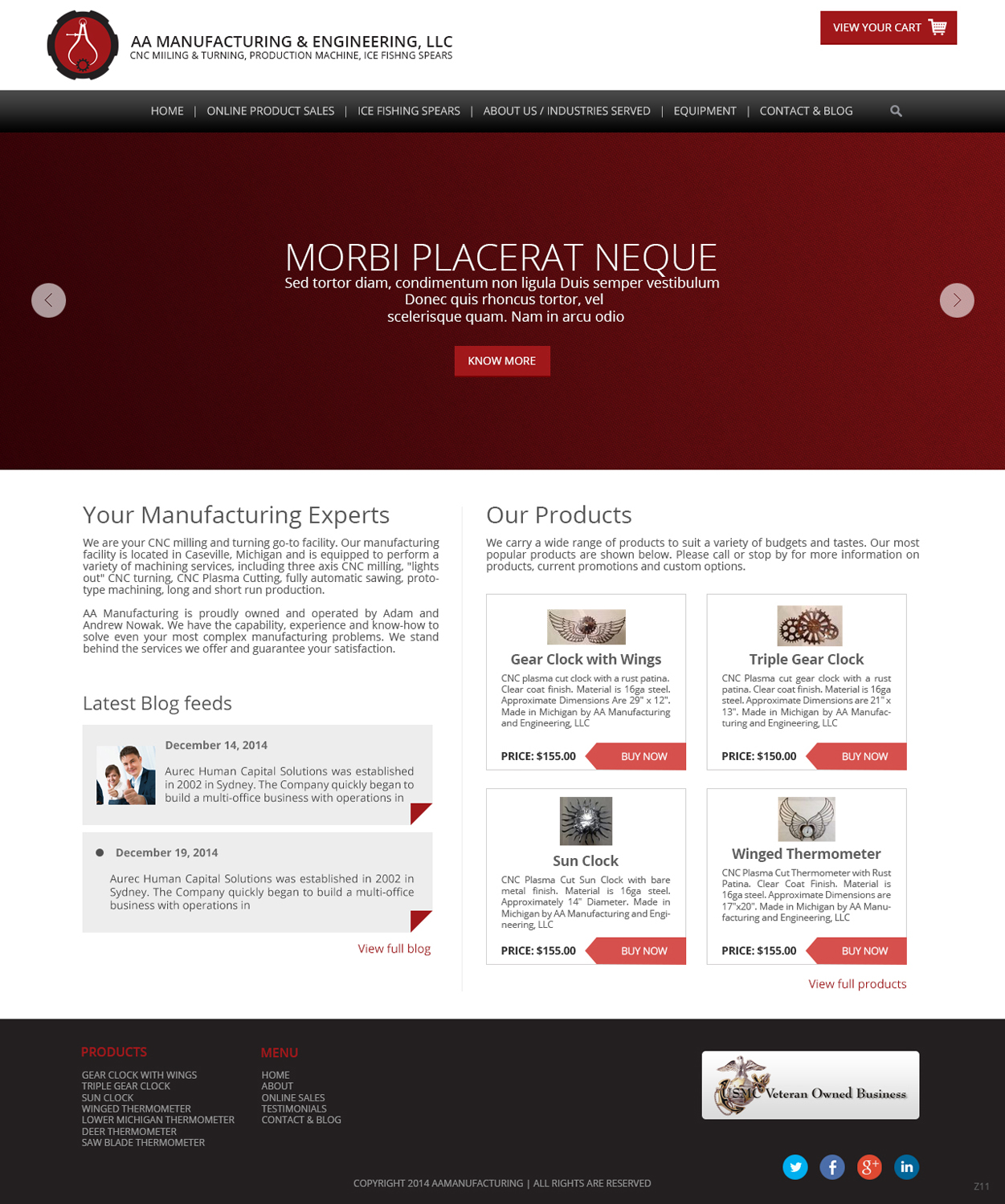 Diseño Web por pb para AA Manufacturing And Engineering, LLC | Diseño #3368463