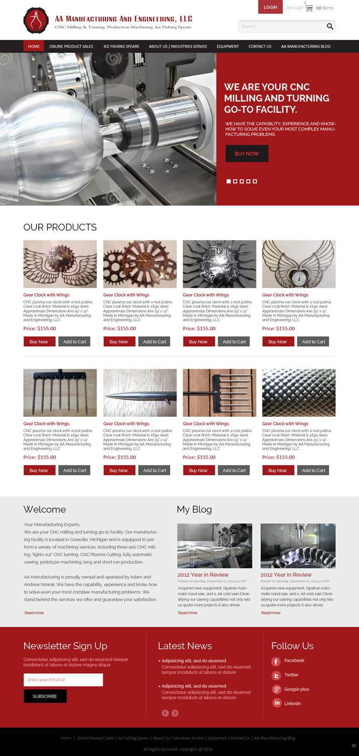 Web Design by pb for AA Manufacturing And Engineering, LLC | Design #3368464