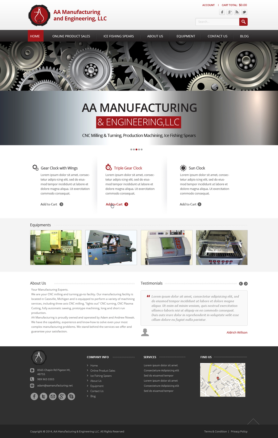 Diseño Web por OM para AA Manufacturing And Engineering, LLC | Diseño #3352156