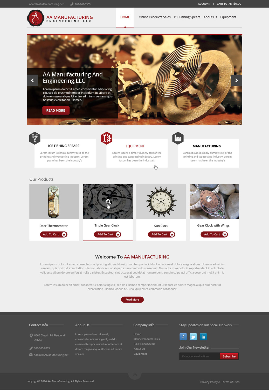 Web Design by OM for AA Manufacturing And Engineering, LLC | Design #3352160