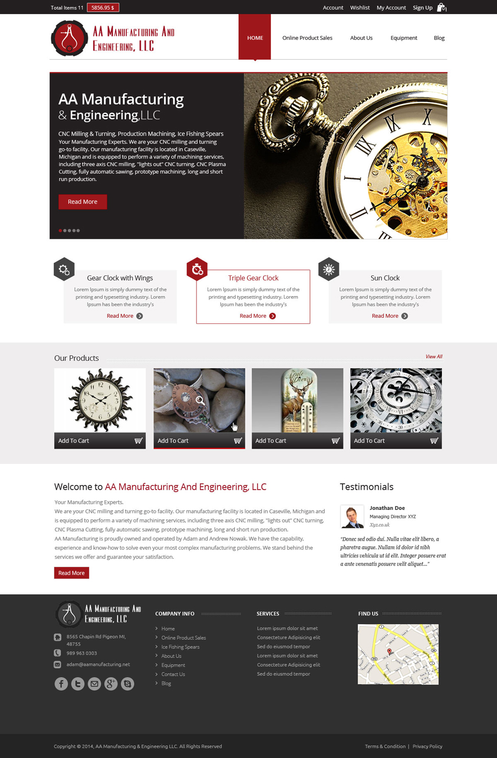Web Design by OM for AA Manufacturing And Engineering, LLC | Design #3352164