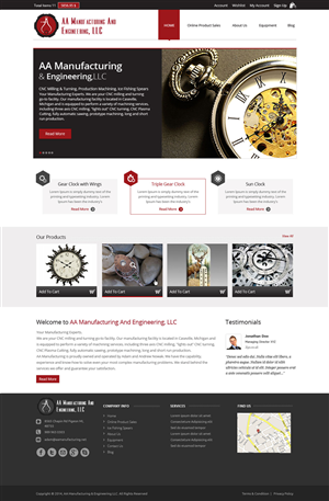 Web Design by OM for AA Manufacturing And Engineering, LLC | Design: #3352164