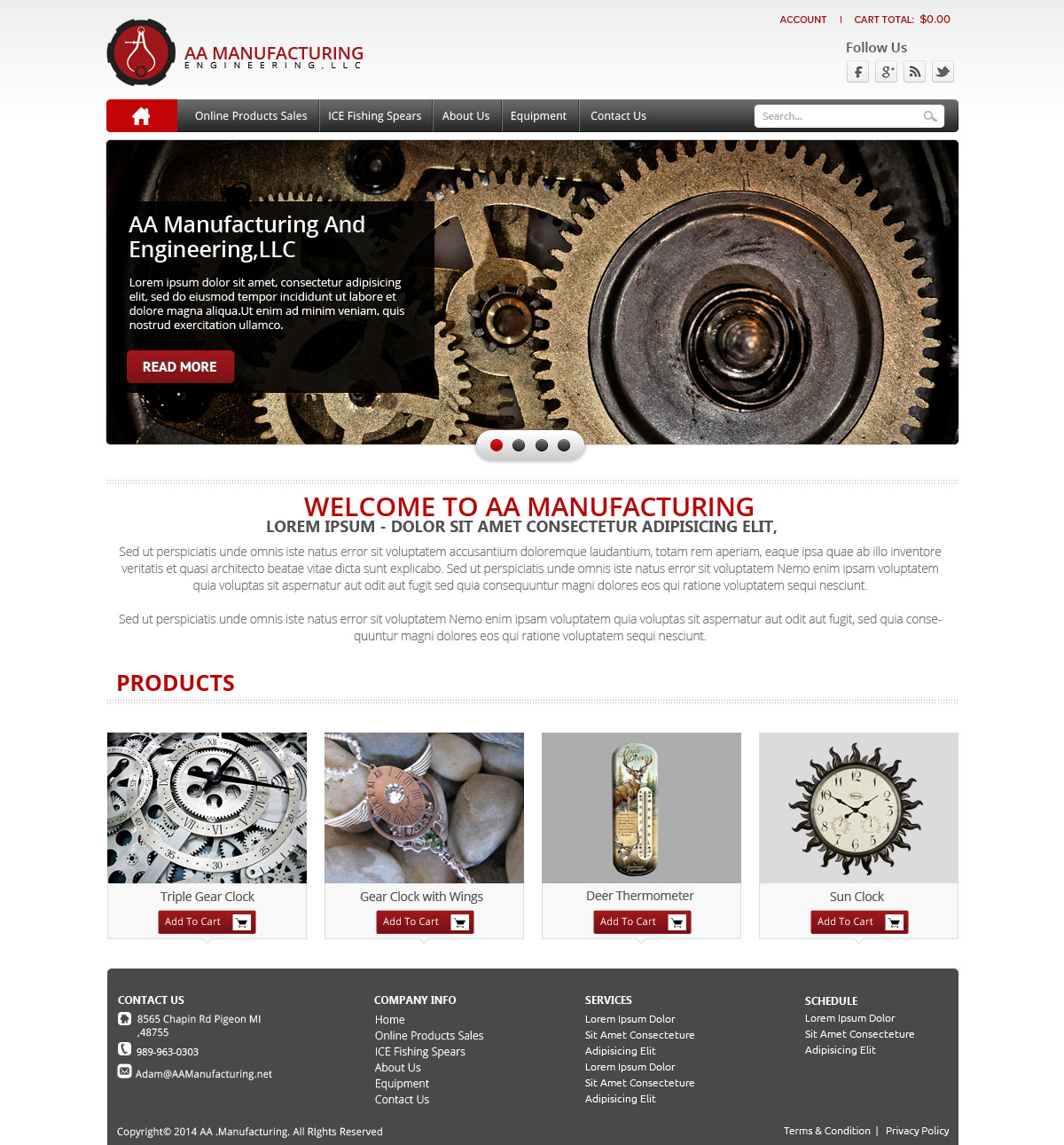 Web Design par OM pour AA Manufacturing And Engineering, LLC | Design #3352173