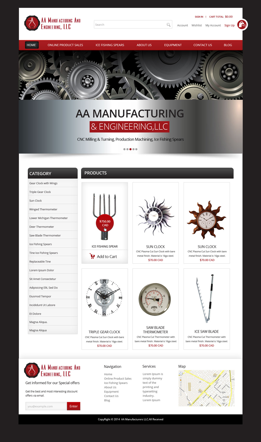 Diseño Web por OM para AA Manufacturing And Engineering, LLC | Diseño #3352176