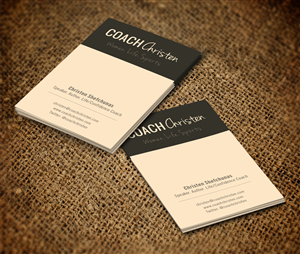 Speaker, Author and Life/Confidence Coach that works mostly with female athletes. | Design de Carte de Visite par pecas