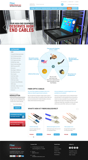 Wordpress Design by Mayank Patel for FiberCablesDirect.com | Design: #3403781