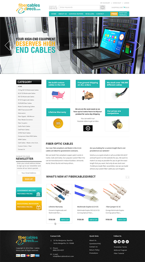 Diseño Wordpress por Mayank Patel para FiberCablesDirect.com | Diseño #3418256