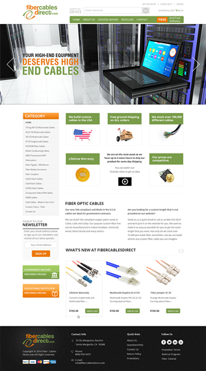 Wordpress Design by Mayank Patel for FiberCablesDirect.com | Design: #3418270