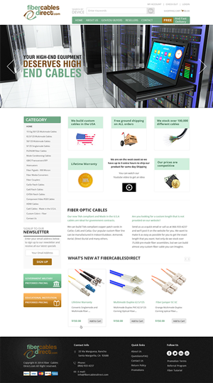 Redesign of FiberCablesDirect.com website | WordPress-Design von Mayank Patel