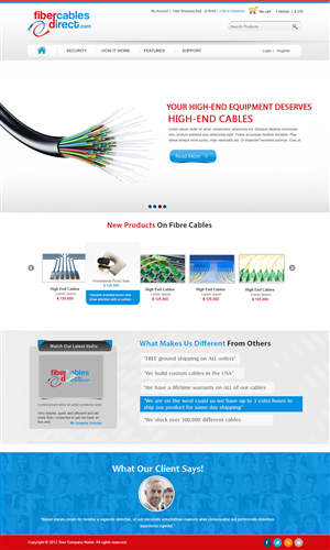 Wordpress Design by webxvision for FiberCablesDirect.com | Design: #3436585