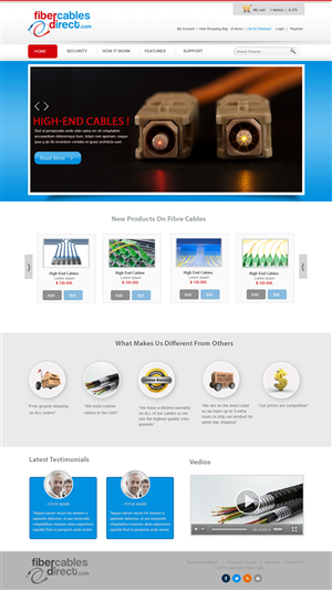 Wordpress Design by webxvision for FiberCablesDirect.com | Design: #3441893