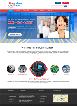 Wordpress Design by webxvision for FiberCablesDirect.com | Design: #3468773