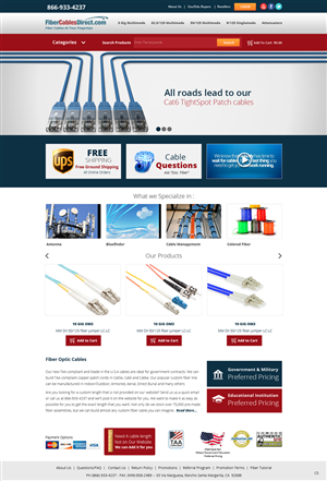 Wordpress Design by pb for FiberCablesDirect.com | Design: #3352983