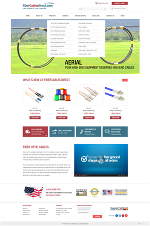 Wordpress Design by pb for FiberCablesDirect.com | Design: #3353000