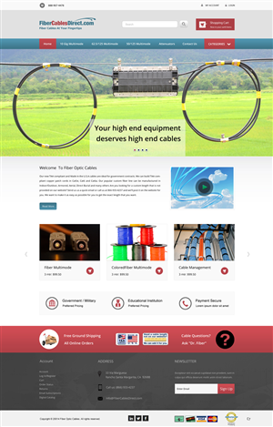 Wordpress Design by pb for FiberCablesDirect.com | Design: #3353012