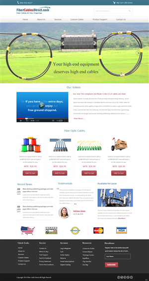 Wordpress Design by pb for FiberCablesDirect.com | Design: #3353015