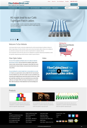 Diseño Wordpress por pb para FiberCablesDirect.com | Diseño: #3355471