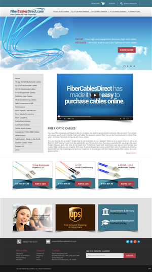 Diseño Wordpress por pb para FiberCablesDirect.com | Diseño: #3355490
