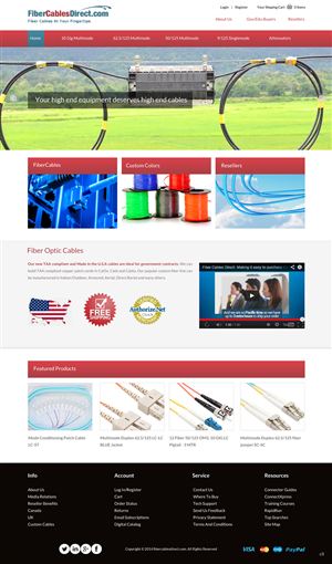 Wordpress Design by pb for FiberCablesDirect.com | Design: #3356359