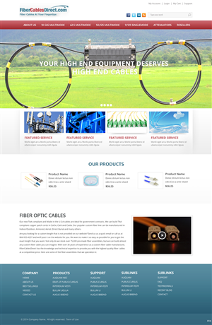 Wordpress Design by pb for FiberCablesDirect.com | Design: #3356382