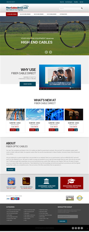 Wordpress Design by pb for FiberCablesDirect.com | Design: #3356391