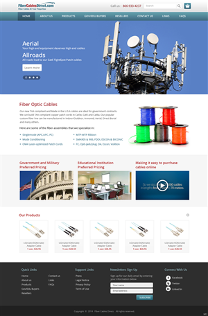 Wordpress Design by pb for FiberCablesDirect.com | Design: #3356406