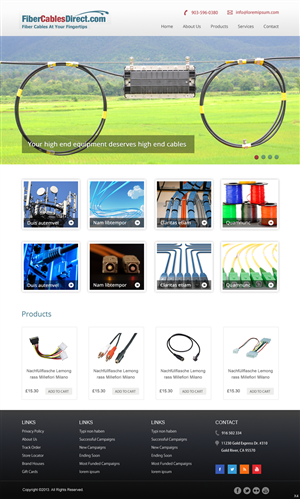 Diseño Wordpress por pb para FiberCablesDirect.com | Diseño: #3360926