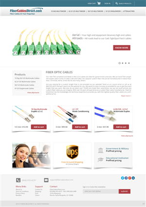 Diseño Wordpress por pb para FiberCablesDirect.com | Diseño: #3368551