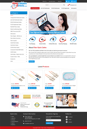 Wordpress Design by Sbss for FiberCablesDirect.com | Design: #3451876