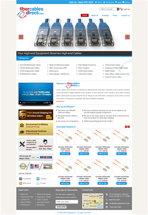 Wordpress Design by Sbss for FiberCablesDirect.com | Design: #3451938
