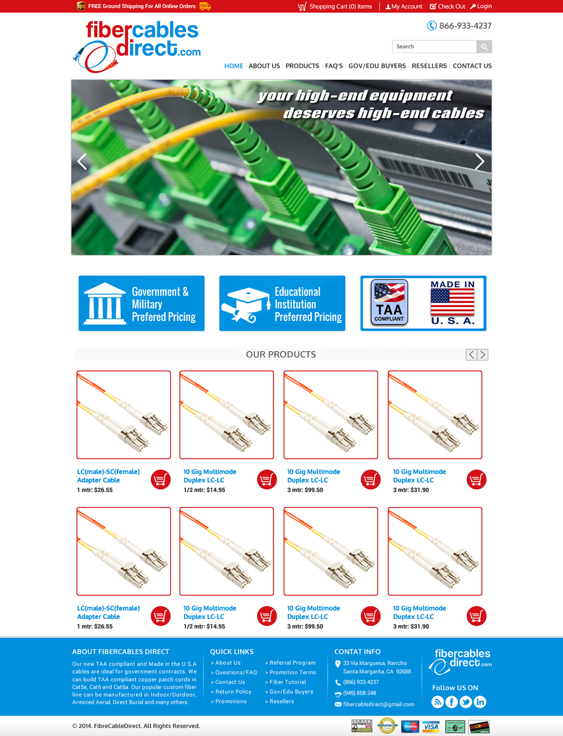 WordPress-Design von Sbss für FiberCablesDirect.com | Design #3451985