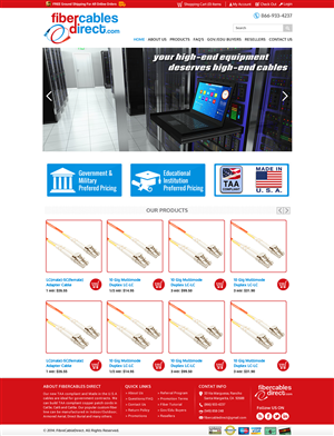 Wordpress Design by Sbss for FiberCablesDirect.com | Design: #3451992