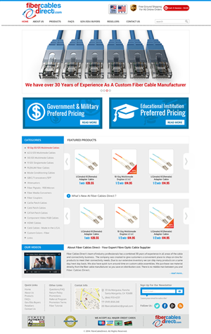 Wordpress Design by Sbss for FiberCablesDirect.com | Design: #3452667