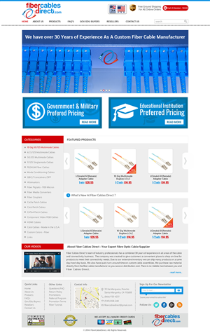 Wordpress Design by Sbss for FiberCablesDirect.com | Design: #3452681